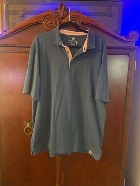 Southern Proper Men's Blue Contrast Polo Shirt Size XXL
